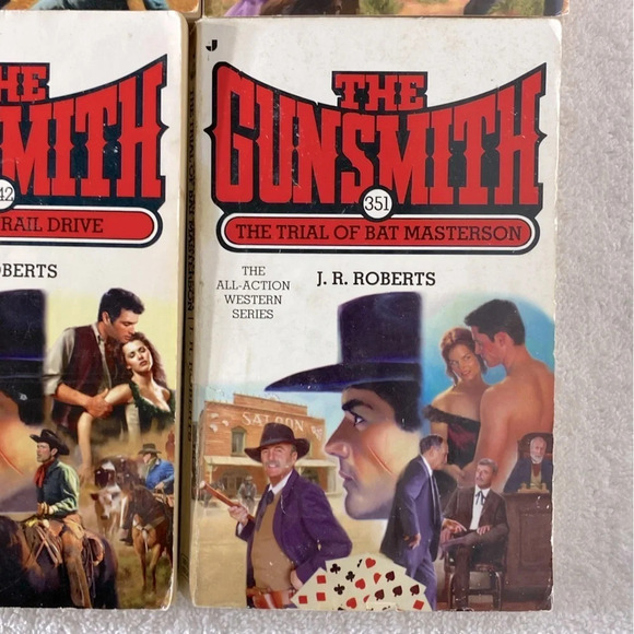 Vintage The Gunsmith All Action Western Romance Novel x4 - Picture 4 of 14